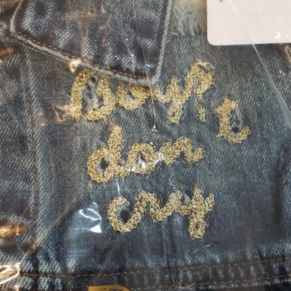 Sandrine Rose x Free People Boys Don’t Cry Boyfriend Jean Jacket Size Medium - Picture 4 of 6